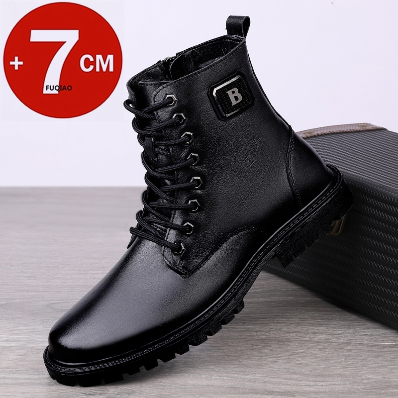 Men Shoes Formal - Erkek Hakiki Deri Yükseklik Artırıcı Botlar