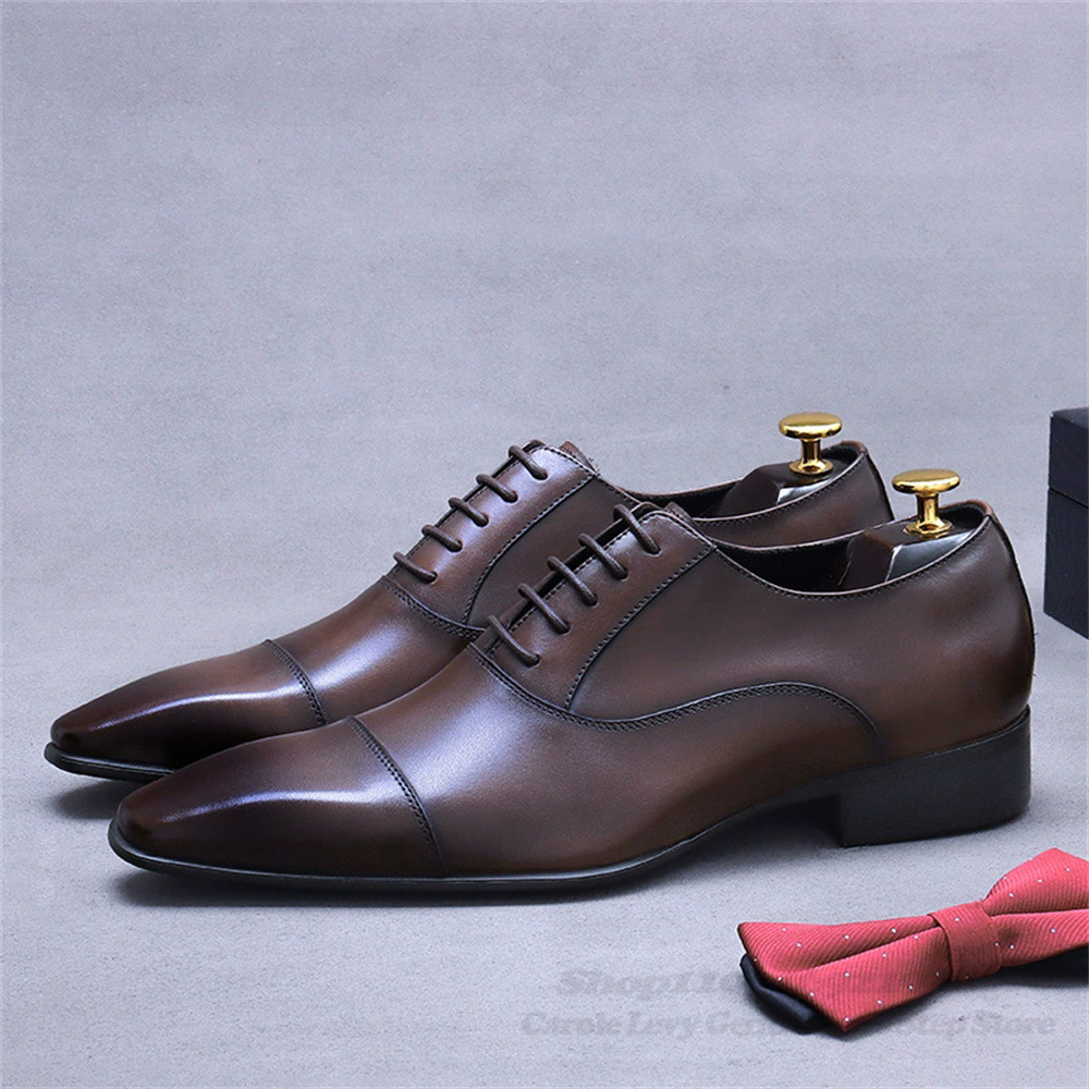 Men Shoes Formal - Erkekler Oxford Deri Ayakkabı Yeni İş