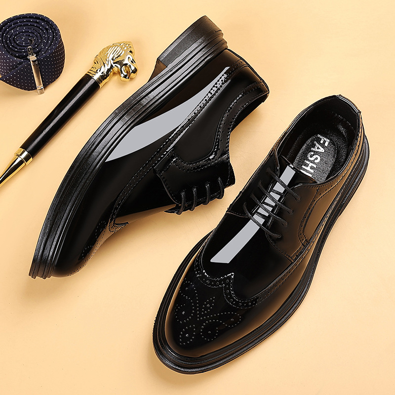 Oxford Brogue Leather - Erkek Rugan Deri Brogue Klasik Ayakkabılar