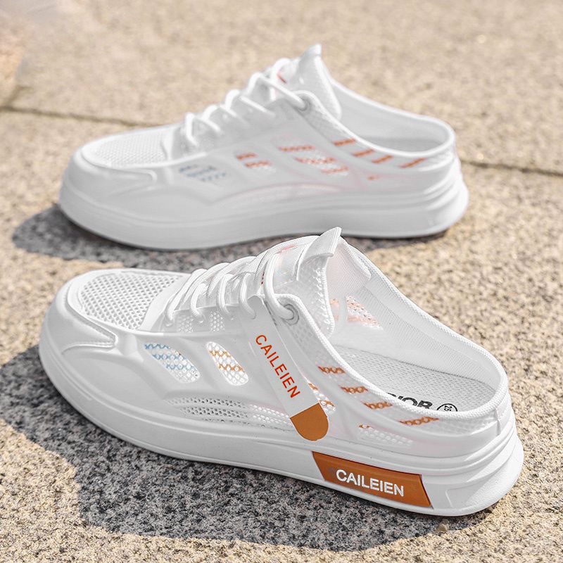 Men'S Shoes Half Cut - Moda Erkekler Yaz Yumuşak Taban Yarım