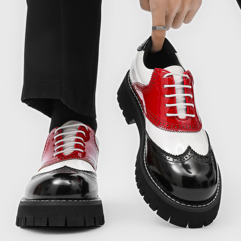 Oxford Brogue Leather - erkek modası hip hop rock platform