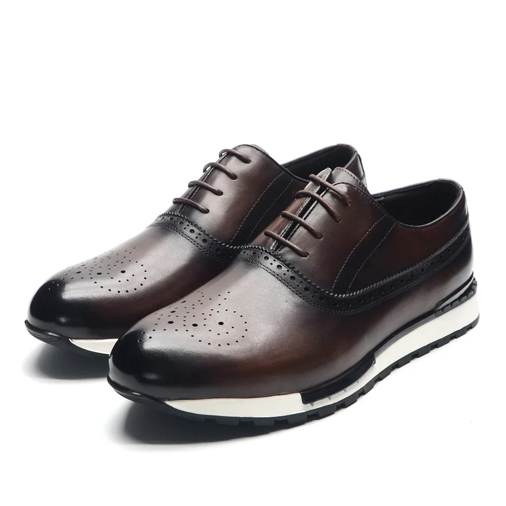 Oxford Brogue Leather - 10 renk el yapımı hakiki deri