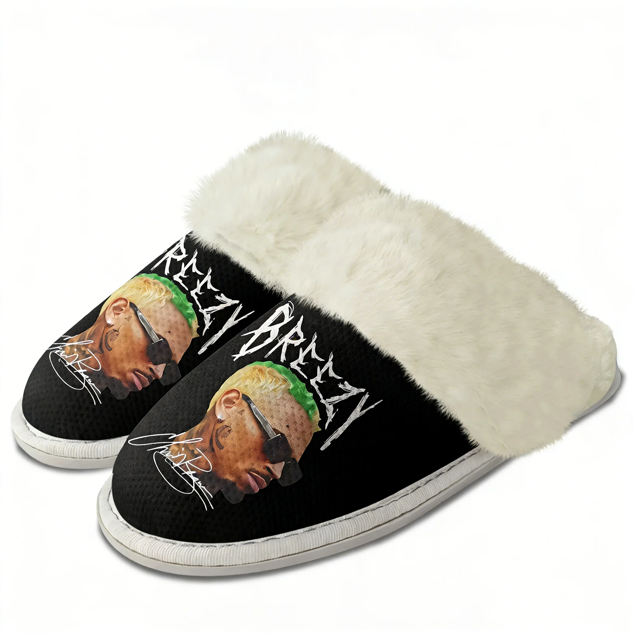 Men Shoes For Winter - Chris Brown Peluş Terlik Sıcak Tutar