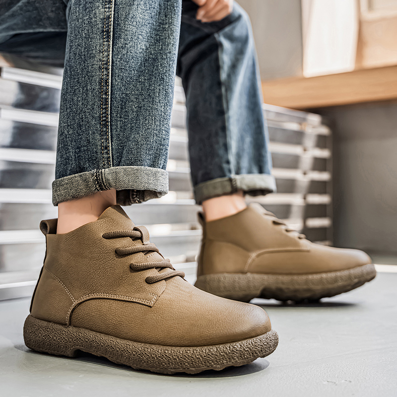 Men Shoes Trends - Erkek Ayak Bileği Botları Kahverengi Kısa