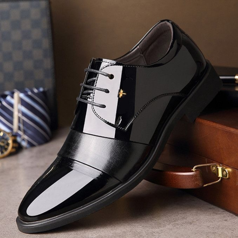 Men Shoes Formal - Erkek Yuvarlak Burunlu Genç Deri Resmi