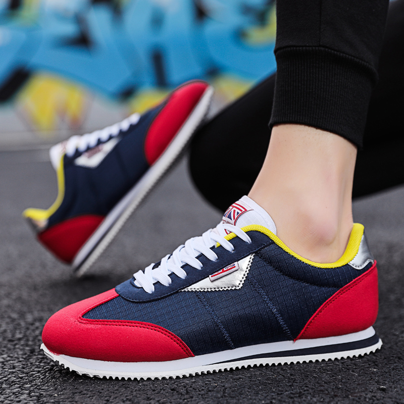 Men'S Shoes Half Cut - Mavi kırmızı hafif spor ayakkabı erkekler