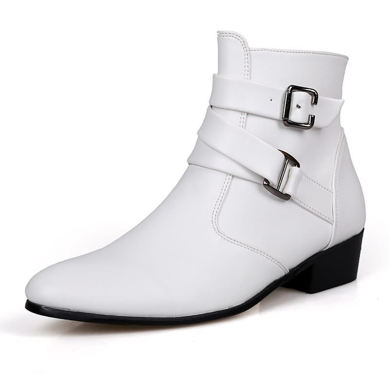 Men Shoes Formal - Lüks Erkek Botları Deri Chelsea Çizmeler