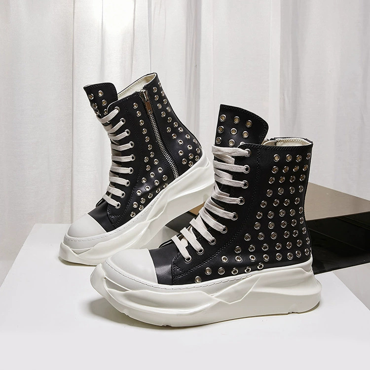 Canvas Sneaker High - Vintage Erkek Ayakkabıları Yüksek Bilekli Platform