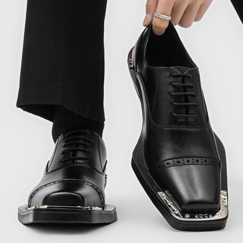 Oxford Brogue Leather - erkek modası hip hop rock oymalı