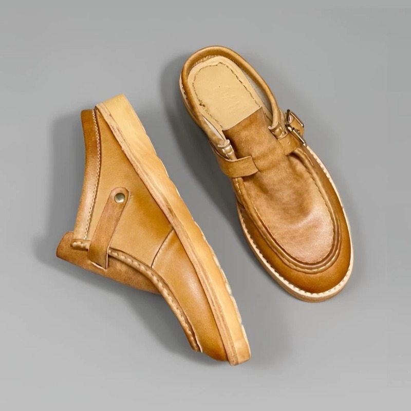 Men'S Shoes Birkenstock - Niş Tasarım Retro Erkek Yuvarlak Burunlu
