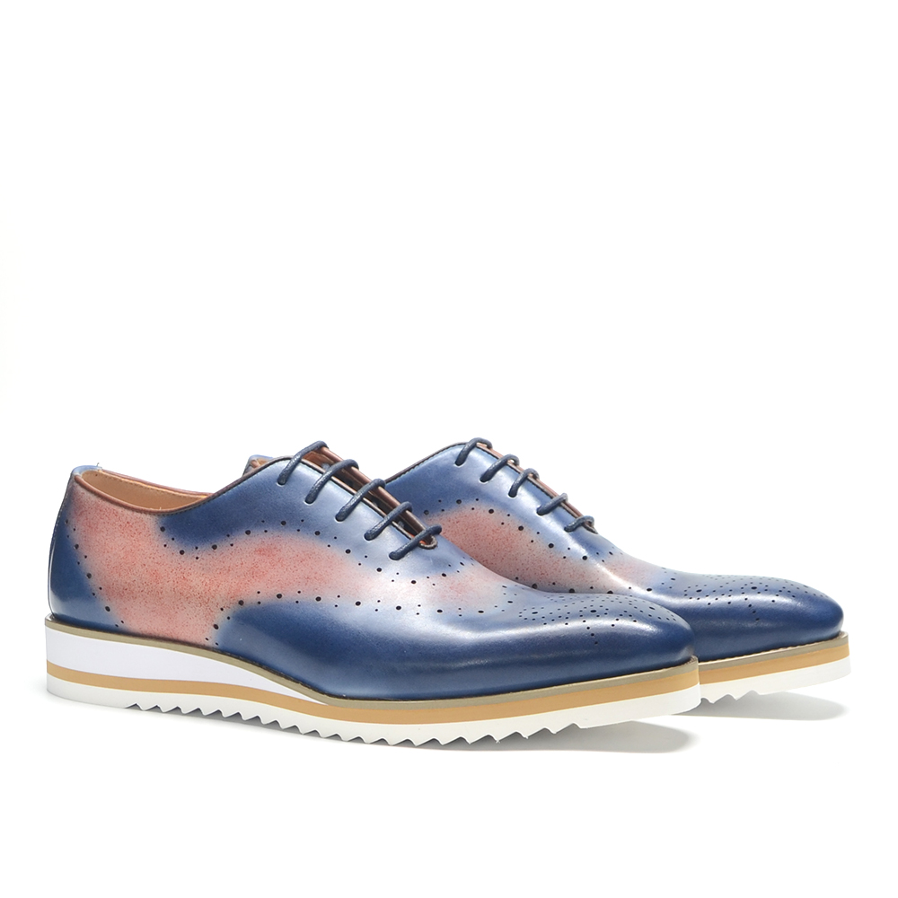 Oxford Brogue Leather - Erkekler İçin Lüks Sade Burunlu İki