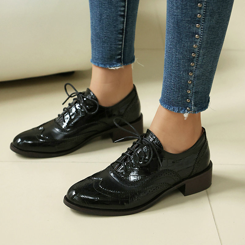 Kadın Taş Baskılı Brogue Oxfor - Oxford Brogue Leather incelemesi ve fiyatı