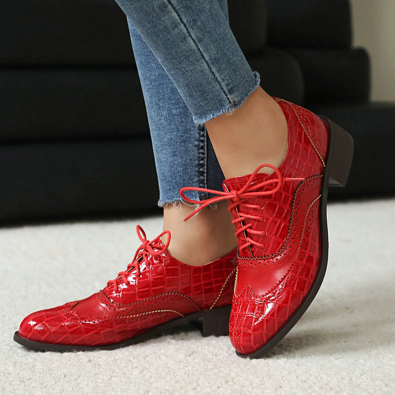Kadın Taş Baskılı Brogue Oxfor - Oxford Brogue Leather incelemesi ve fiyatı