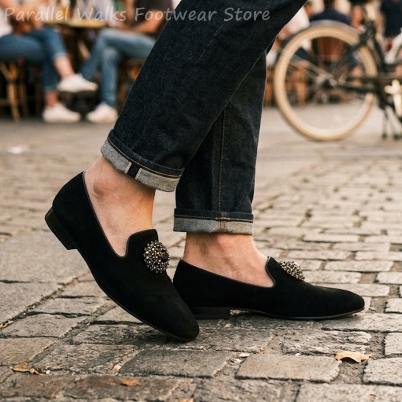 Erkek Süet Loafer'lar Kristal  - Men Shoes Formal incelemesi ve fiyatı