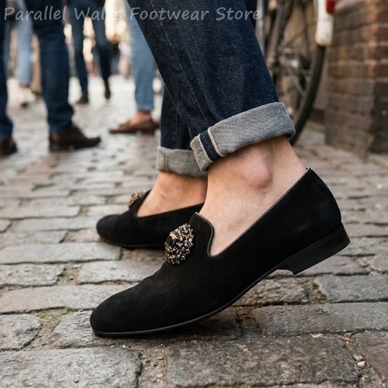 Erkek Süet Loafer'lar Kristal  - Men Shoes Formal incelemesi ve fiyatı