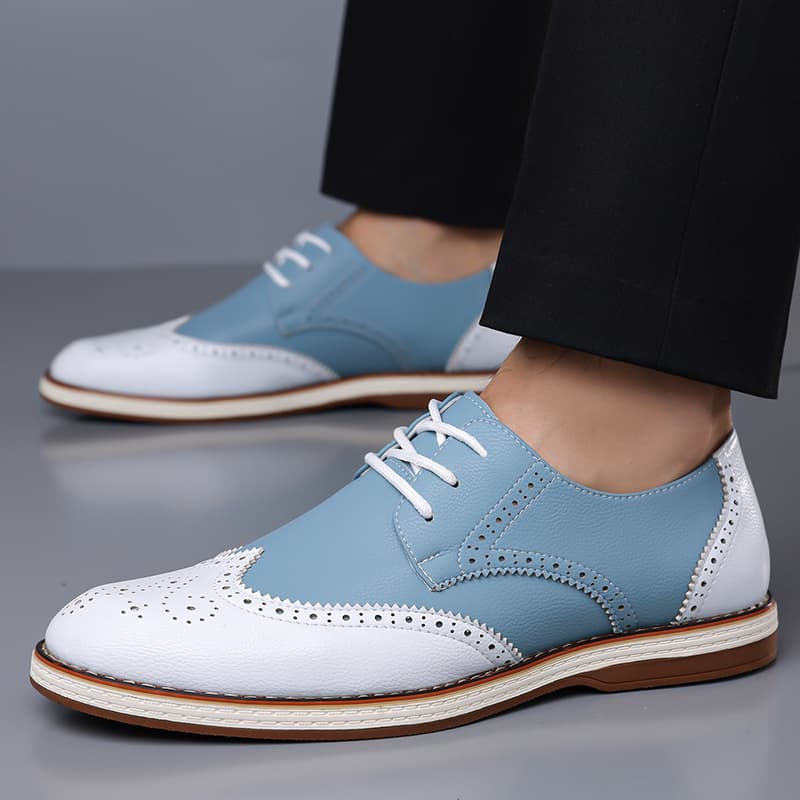Erkek Beyaz Mavi İki Renkli Br - Oxford Brogue Leather incelemesi ve fiyatı