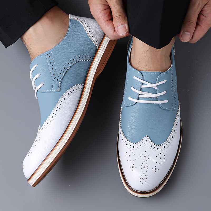 Erkek Beyaz Mavi İki Renkli Br - Oxford Brogue Leather incelemesi ve fiyatı