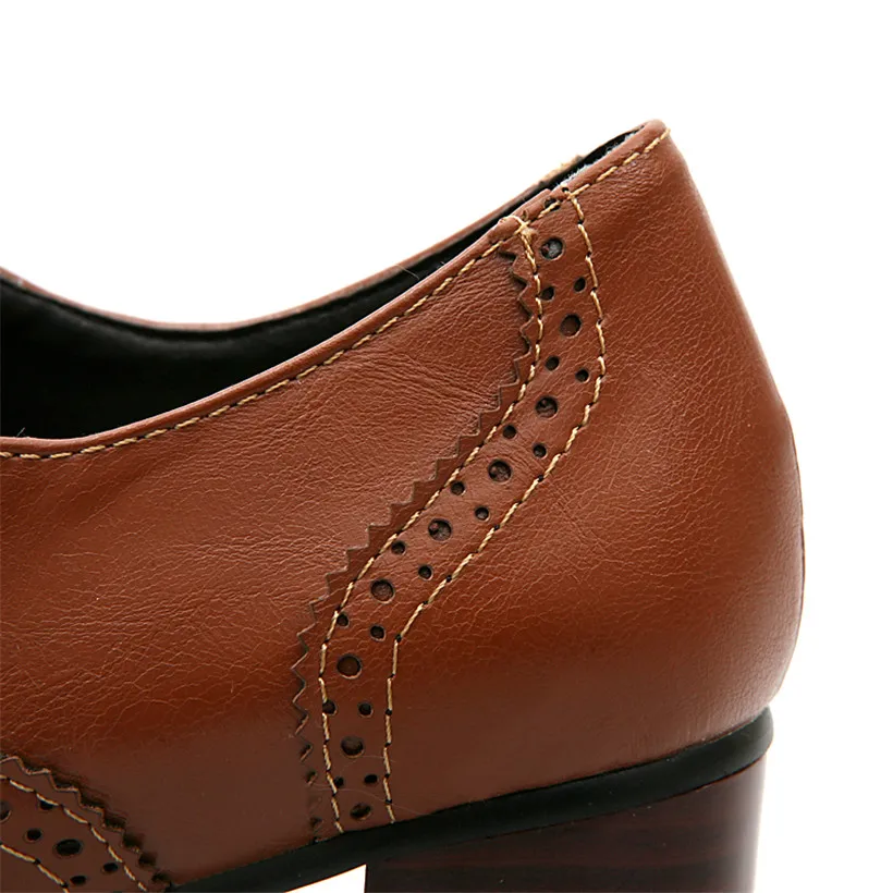İngiliz Kadın Oxfords Yüksek B - Oxford Brogue Leather incelemesi ve fiyatı