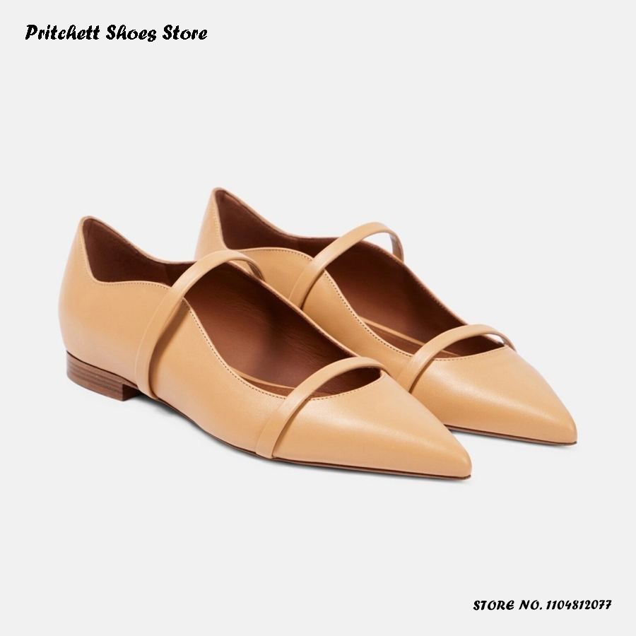 Kadın Çift Bantlı Deri Bale Ba - Shoes Heels Men incelemesi ve fiyatı