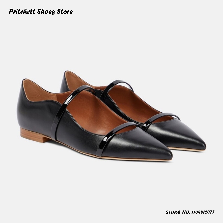 Kadın Çift Bantlı Deri Bale Ba - Shoes Heels Men incelemesi ve fiyatı