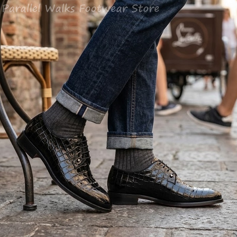 Erkekler İçin Patent Deri Oxfo - Men Shoes Formal incelemesi ve fiyatı