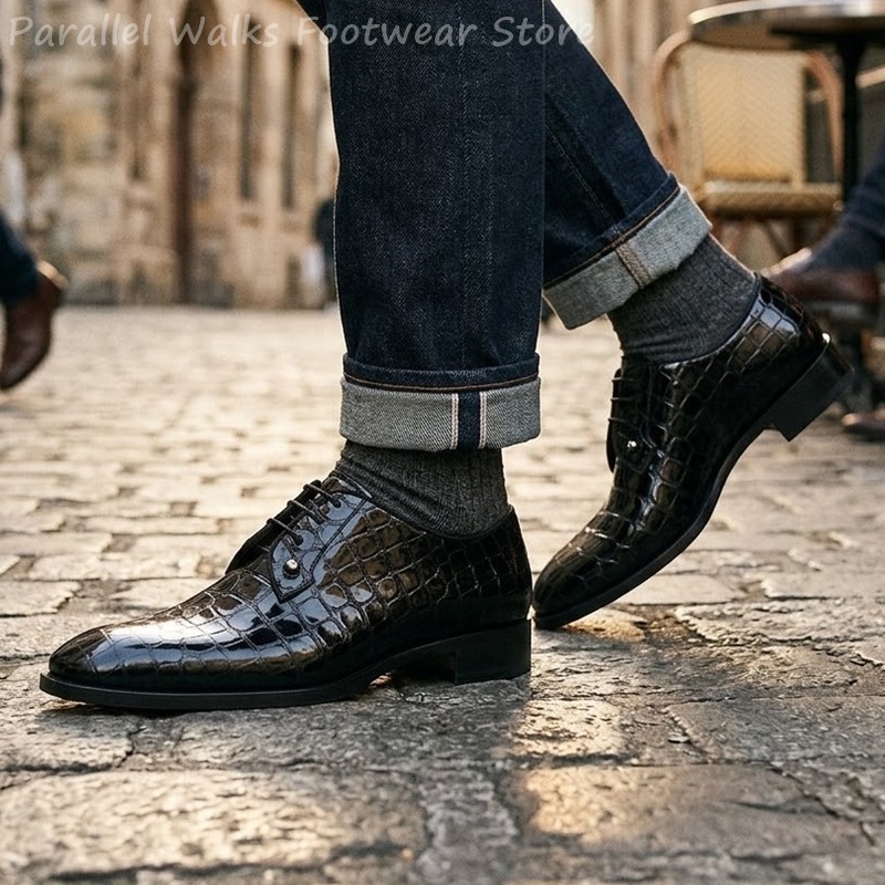 Erkekler İçin Patent Deri Oxfo - Men Shoes Formal incelemesi ve fiyatı