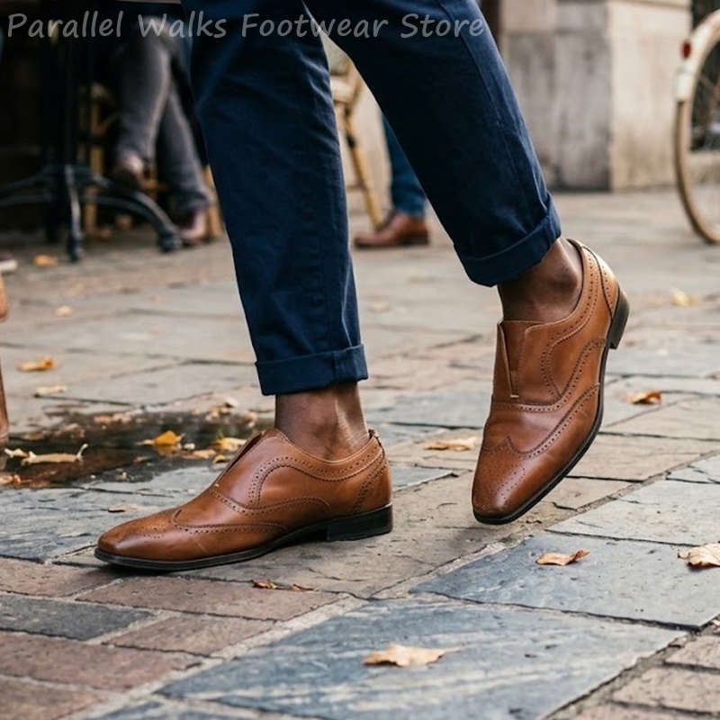 Erkek Kahverengi Deri Brogue A - Oxford Brogue Leather incelemesi ve fiyatı