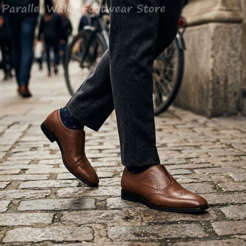 Erkek Kahverengi Deri Brogue A - Oxford Brogue Leather incelemesi ve fiyatı