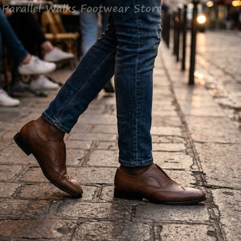 Erkek Kahverengi Deri Brogue A - Oxford Brogue Leather incelemesi ve fiyatı