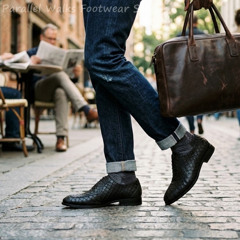 Erkekler İçin Balık Pul Desenl - Oxford Brogue Leather incelemesi ve fiyatı
