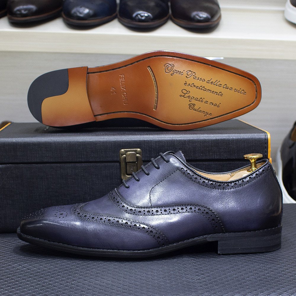 Boyutu 7-12 el yapımı erkek Wi - Oxford Brogue Leather incelemesi ve fiyatı