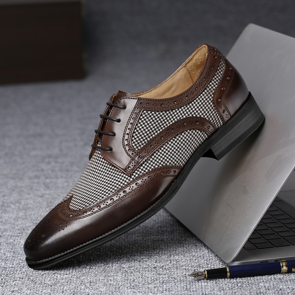 Yeni Oxford iş erkek ayakkabıs - Oxford Brogue Leather incelemesi ve fiyatı